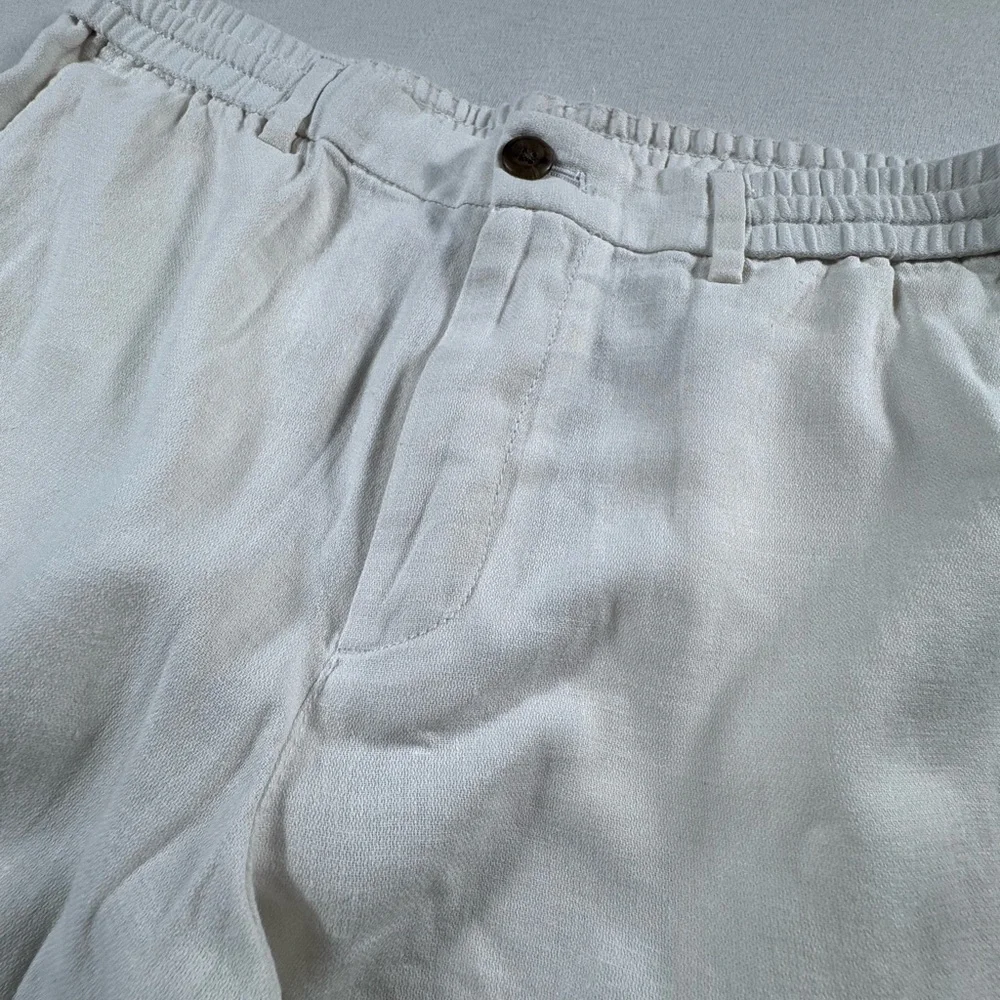 Banana Republic Linen Blend Athletic Fit Pant Off White 32x32 NWT $85